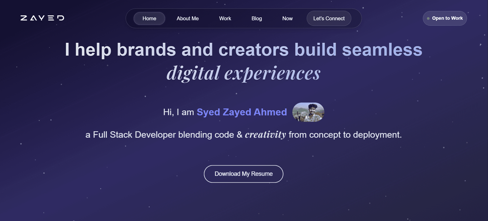 Personal Portfolio mockup